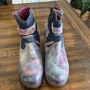 Artistic Multicolor Ankle Boots